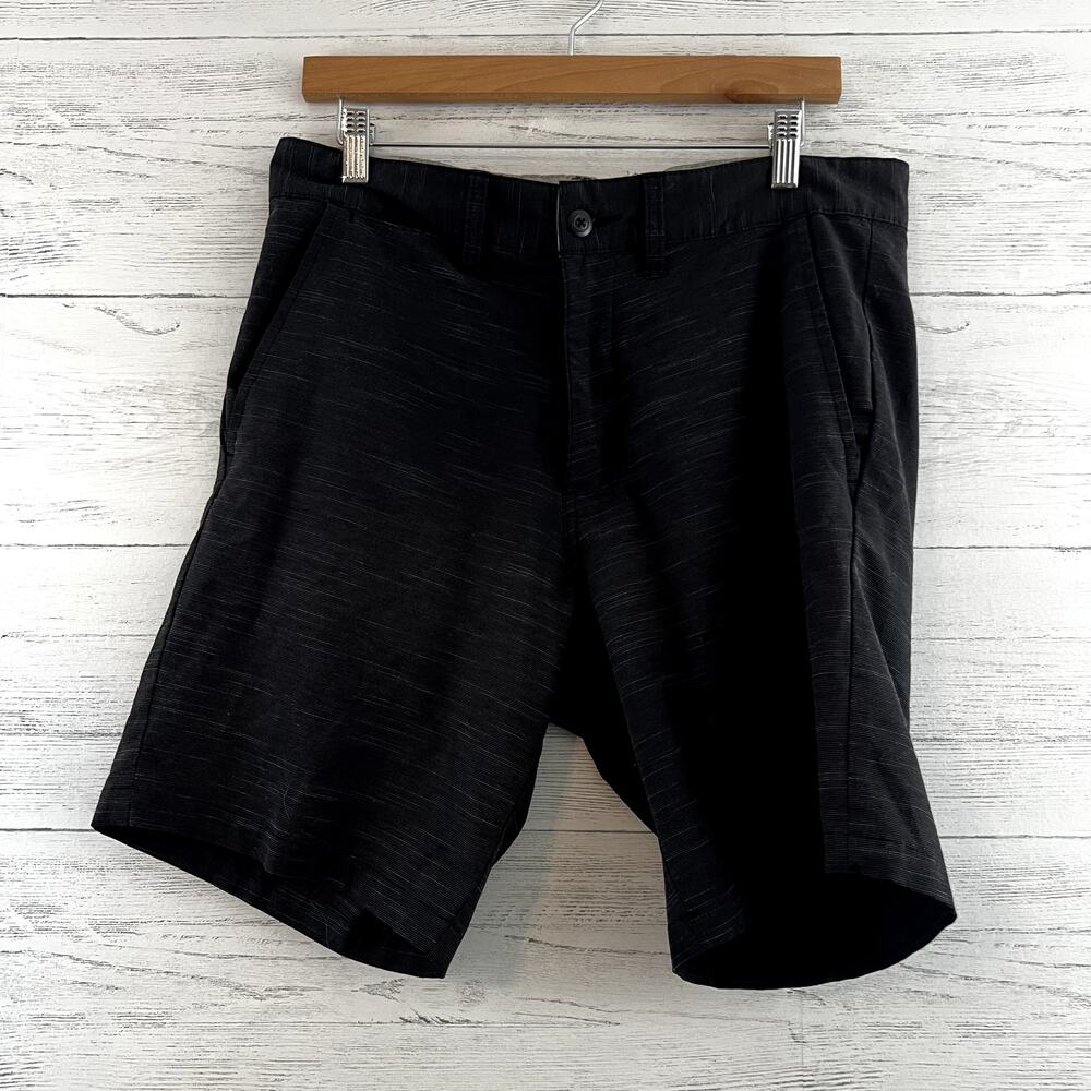 Burnside Gray Striped Board Shorts Size 33